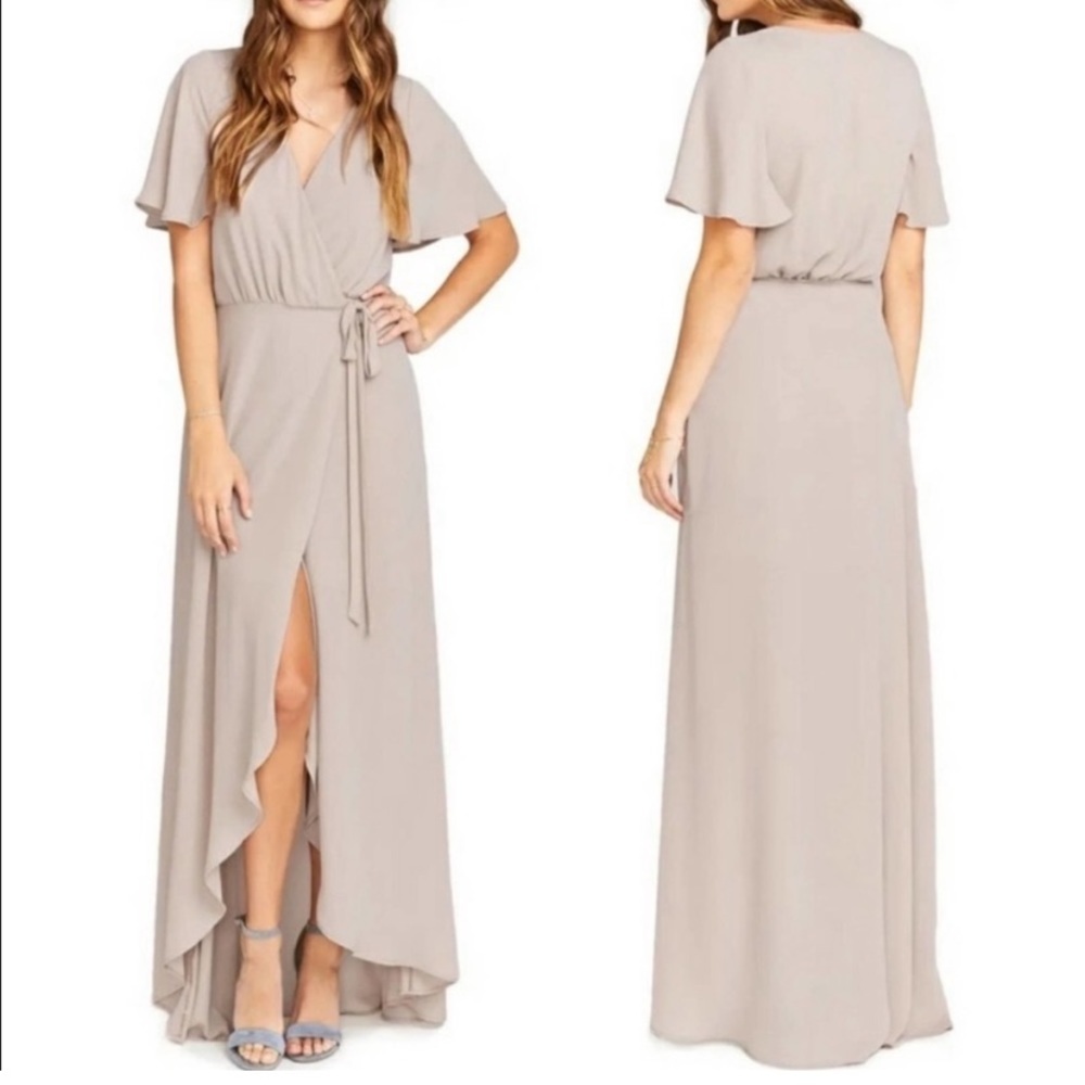 Show Me Your Mumu Size Small Audrey Maxi Dress SR46 Ruffle Detachable Sash